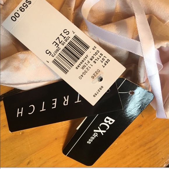 NWT Pastel pink strapless mini cocktail dress S - Picture 9 of 10